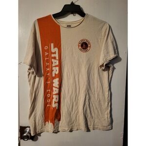 Star Wars Galaxy's Edge T‑Shirt XL Beige Disney Parks Exclusive Graphic Tee